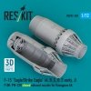 RESKIT RSU72-0302 F‑15 Eagle/Strike Eagle (A, B, C, D, E early, J) F100-PW-220 closed exhaust nozzles for Hasegawa kit (3D Printed) (1/72)